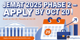 JEMAT 2025 Phase 2 Schedule Released; Register Now @cetmat.formflix.com Till October 20